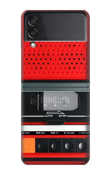 S3204 Rouge Cassette Recorder graphique Etui Coque Housse pour Samsung Galaxy Z Flip 3 5G