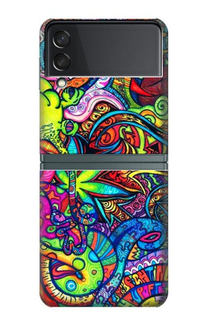 S3255 Motif Art coloré Etui Coque Housse pour Samsung Galaxy Z Flip 3 5G