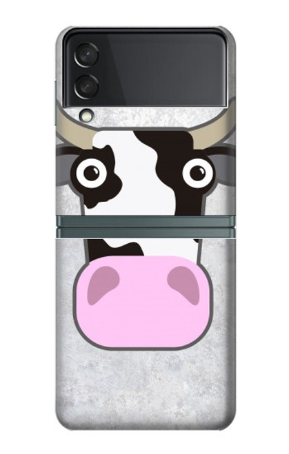 S3257 Vache Dessin animé Etui Coque Housse pour Samsung Galaxy Z Flip 3 5G