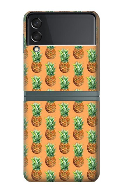 S3258 Motif ananas Etui Coque Housse pour Samsung Galaxy Z Flip 3 5G