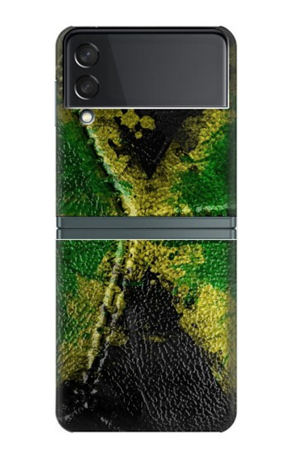 S3319 Jamaïque Drapeau graphique Football Millésime Etui Coque Housse pour Samsung Galaxy Z Flip 3 5G