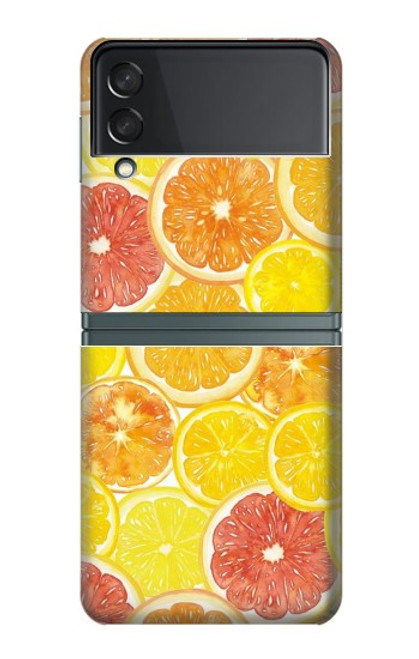 S3408 citron Etui Coque Housse pour Samsung Galaxy Z Flip 3 5G