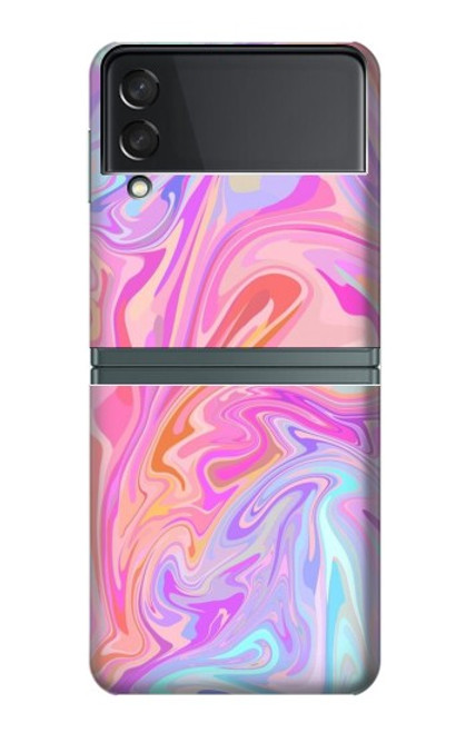 S3444 Art numérique liquide coloré Etui Coque Housse pour Samsung Galaxy Z Flip 3 5G