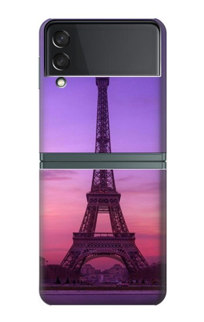 S3447 Paris Eiffel Le coucher du soleil Etui Coque Housse pour Samsung Galaxy Z Flip 3 5G