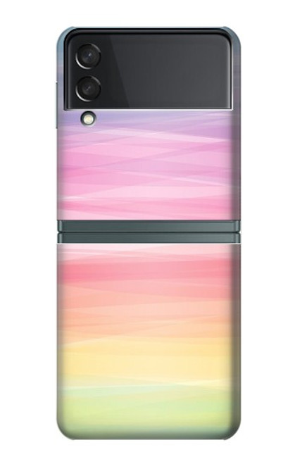 S3507 Coloré Arc-en-ciel pastel Etui Coque Housse pour Samsung Galaxy Z Flip 3 5G
