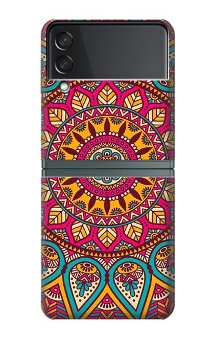 S3694 Modèle d'art hippie Etui Coque Housse pour Samsung Galaxy Z Flip 3 5G