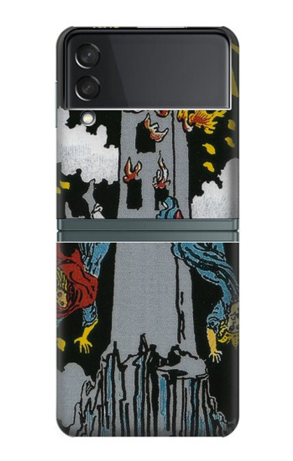 S3745 Carte de tarot la tour Etui Coque Housse pour Samsung Galaxy Z Flip 3 5G