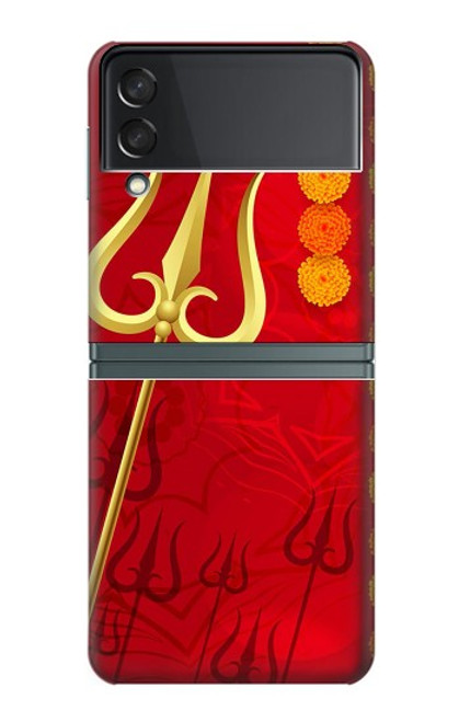 S3788 Shiv Trishul Etui Coque Housse pour Samsung Galaxy Z Flip 3 5G