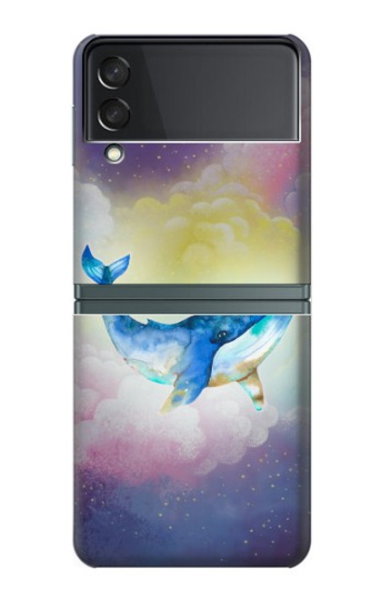 S3802 Rêve Baleine Pastel Fantaisie Etui Coque Housse pour Samsung Galaxy Z Flip 3 5G