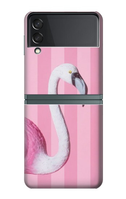 S3805 Flamant Rose Pastel Etui Coque Housse pour Samsung Galaxy Z Flip 3 5G