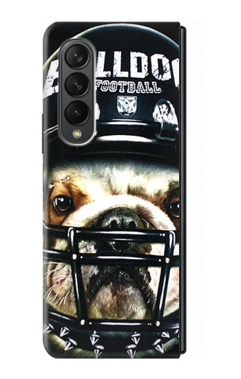 S0098 Bouledogue Football américain Etui Coque Housse pour Samsung Galaxy Z Fold 3 5G