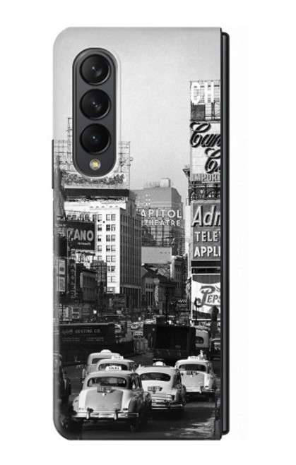 S0182 New York Vintage Etui Coque Housse pour Samsung Galaxy Z Fold 3 5G
