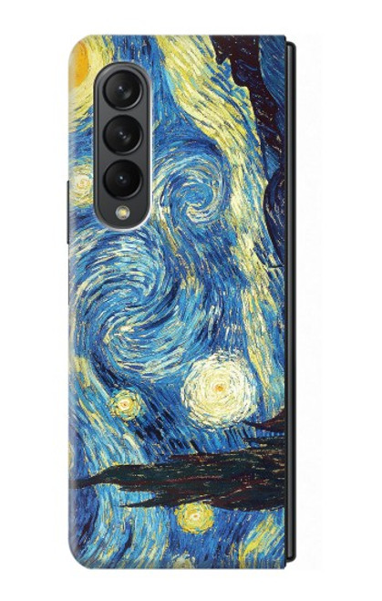 S0213 Van Gogh Starry Nights Etui Coque Housse pour Samsung Galaxy Z Fold 3 5G