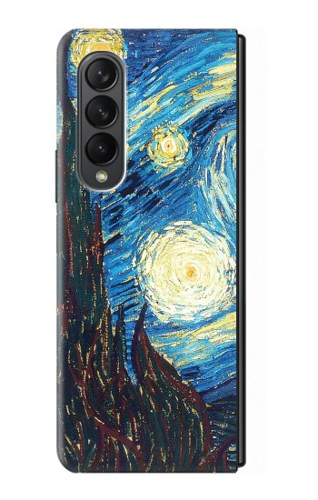 S0582 Van Gogh Starry Nights Etui Coque Housse pour Samsung Galaxy Z Fold 3 5G
