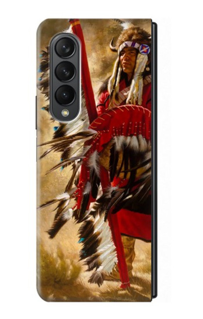 S0817 indien rouge Etui Coque Housse pour Samsung Galaxy Z Fold 3 5G