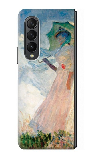 S0998 Claude Monet Femme avec un parasol Etui Coque Housse pour Samsung Galaxy Z Fold 3 5G