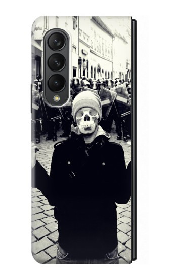 S1108 Masque crâne Etui Coque Housse pour Samsung Galaxy Z Fold 3 5G
