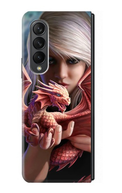 S1237 Bébé Rouge Dragon de Feu Etui Coque Housse pour Samsung Galaxy Z Fold 3 5G