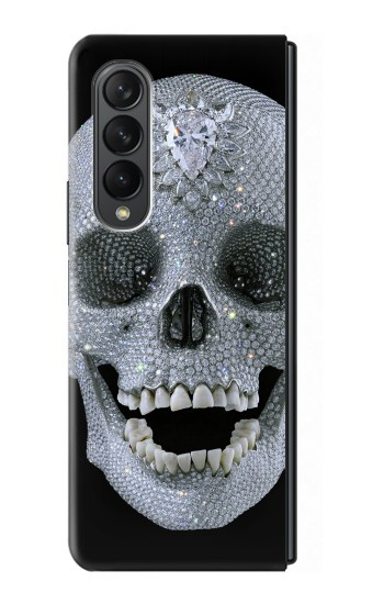 S1286 Crâne de diamant Etui Coque Housse pour Samsung Galaxy Z Fold 3 5G