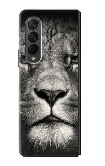 S1352 Lion Visage Etui Coque Housse pour Samsung Galaxy Z Fold 3 5G