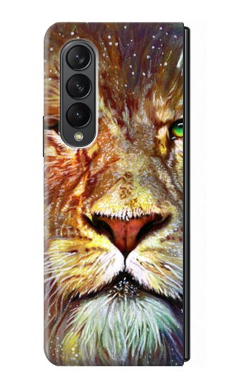 S1354 Lion Etui Coque Housse pour Samsung Galaxy Z Fold 3 5G
