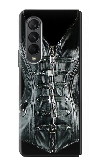 S1639 Gothique Corset Noir Etui Coque Housse pour Samsung Galaxy Z Fold 3 5G