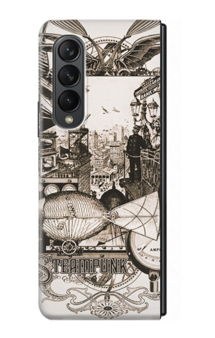 S1681 Dessin steampunk Etui Coque Housse pour Samsung Galaxy Z Fold 3 5G