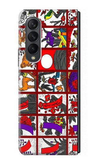 S1923 Hanafuda japonaise Carte de fleur Etui Coque Housse pour Samsung Galaxy Z Fold 3 5G