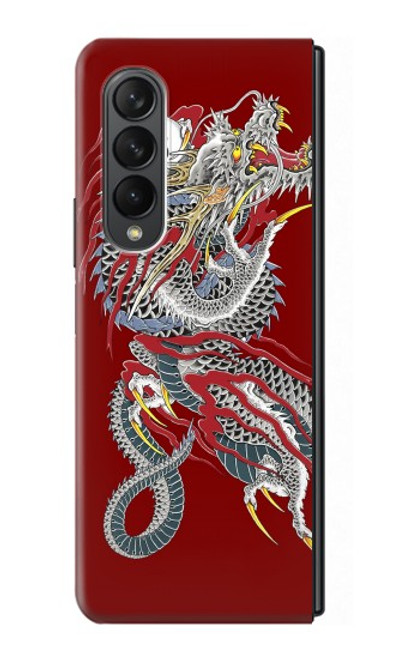 S2104 Yakuza dragon Tatouage Etui Coque Housse pour Samsung Galaxy Z Fold 3 5G