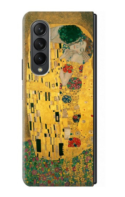 S2137 Gustav Klimt Le Baiser Etui Coque Housse pour Samsung Galaxy Z Fold 3 5G