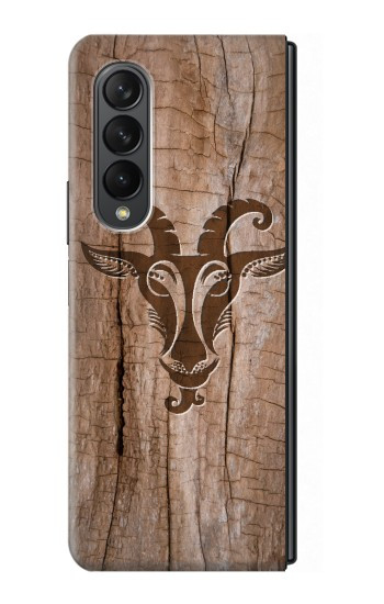 S2183 Chèvre de bois imprimé graphique Etui Coque Housse pour Samsung Galaxy Z Fold 3 5G