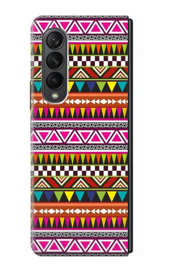 S2292 Motif tribal aztèque Etui Coque Housse pour Samsung Galaxy Z Fold 3 5G