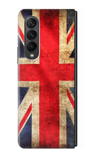 S2303 Drapeau britannique UK Millésime Etui Coque Housse pour Samsung Galaxy Z Fold 3 5G