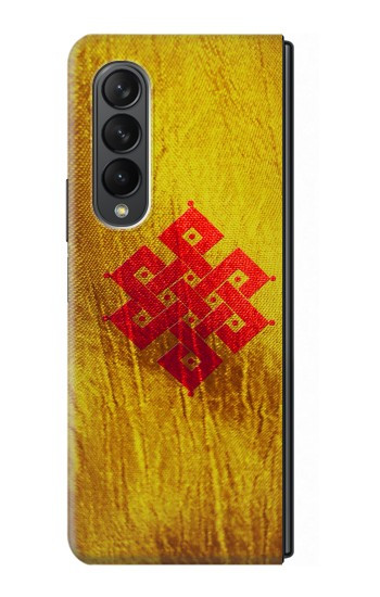 S2318 Noeud éternel méditation bouddhiste spirituelle Etui Coque Housse pour Samsung Galaxy Z Fold 3 5G