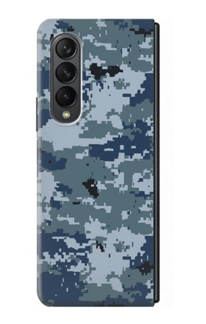 S2346 Marine Camo camouflage graphique Etui Coque Housse pour Samsung Galaxy Z Fold 3 5G