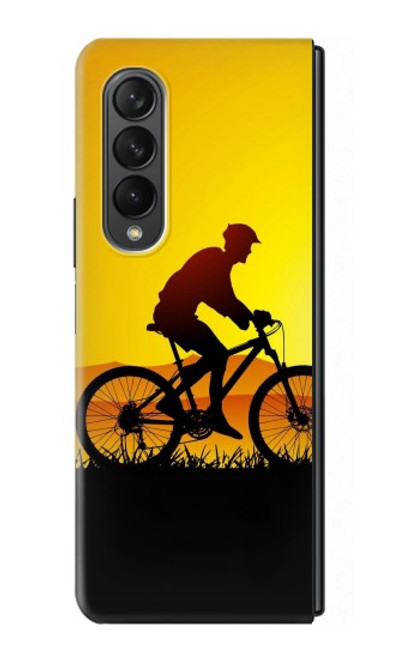 S2385 Vélo Vélo Coucher de soleil Etui Coque Housse pour Samsung Galaxy Z Fold 3 5G
