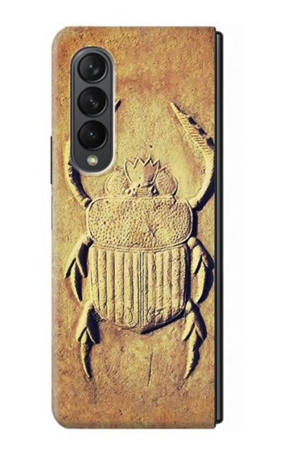 S2401 Scarabée égyptien Beetle imprimé graphique Etui Coque Housse pour Samsung Galaxy Z Fold 3 5G
