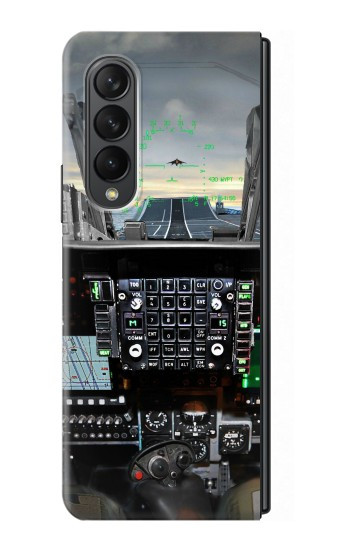 S2435 Avion de chasse Cockpit d'avion Etui Coque Housse pour Samsung Galaxy Z Fold 3 5G