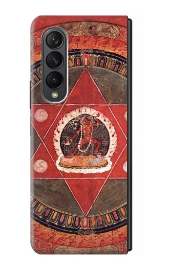 S2464 Mandala de la tradition tibétaine Naropa Etui Coque Housse pour Samsung Galaxy Z Fold 3 5G