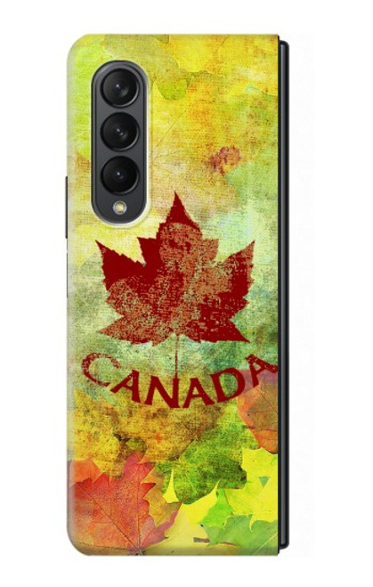 S2523 Canada Feuille d'érable d'automne Etui Coque Housse pour Samsung Galaxy Z Fold 3 5G
