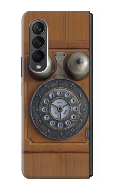 S3146 Mur Antique Retro Ligne téléphonique Etui Coque Housse pour Samsung Galaxy Z Fold 3 5G