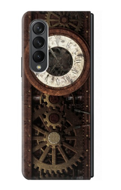 S3221 Gears steampunk Horloge Etui Coque Housse pour Samsung Galaxy Z Fold 3 5G