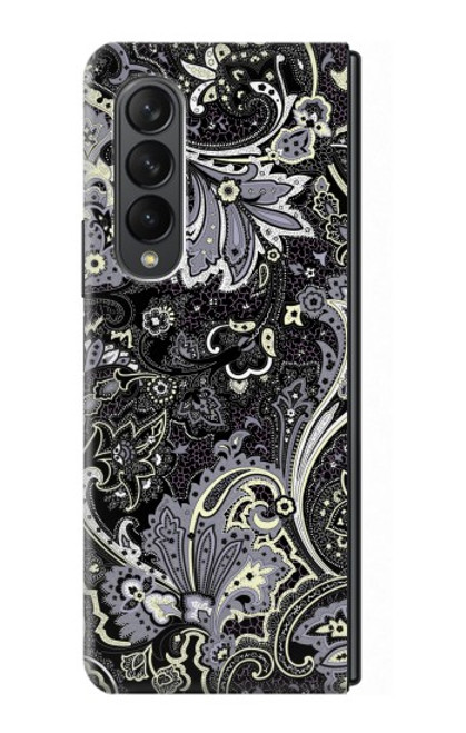 S3251 Motif Batik Fleur Etui Coque Housse pour Samsung Galaxy Z Fold 3 5G