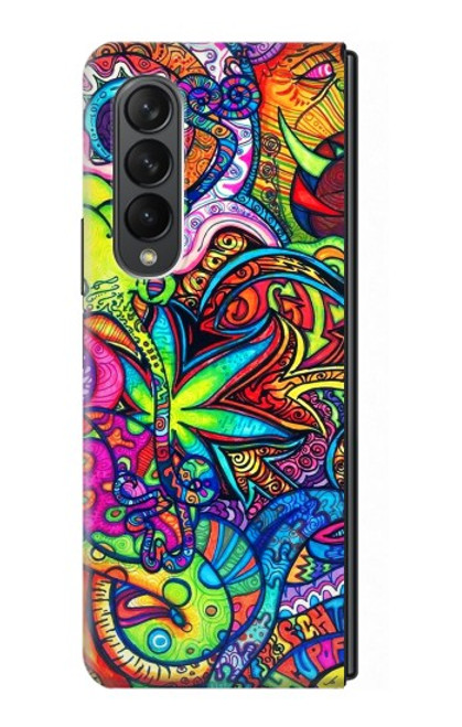 S3255 Motif Art coloré Etui Coque Housse pour Samsung Galaxy Z Fold 3 5G