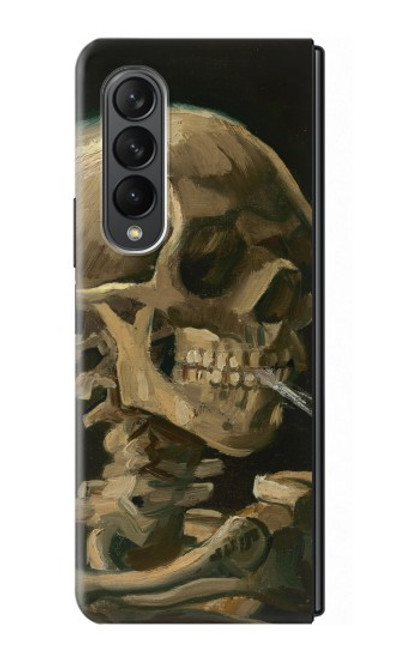 S3358 Vincent Van Gogh Skeleton cigarette Etui Coque Housse pour Samsung Galaxy Z Fold 3 5G