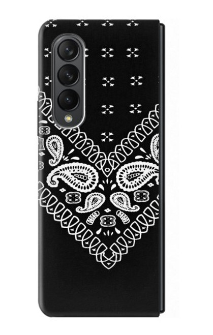 S3363 Motif Bandana Noir Etui Coque Housse pour Samsung Galaxy Z Fold 3 5G