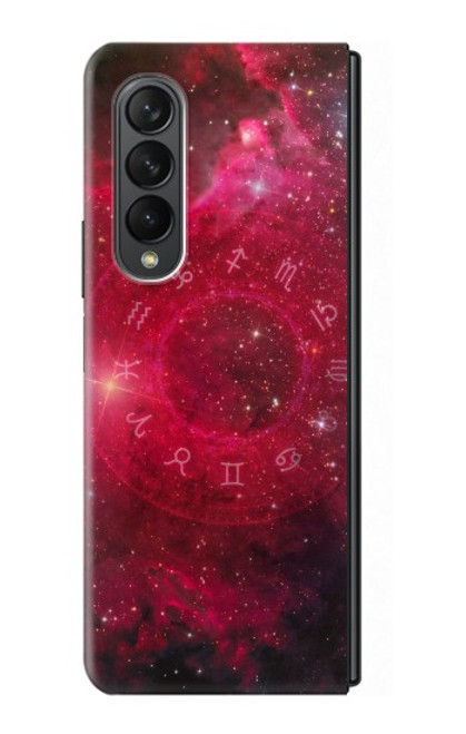 S3368 Zodiaque Rouge Galaxie Etui Coque Housse pour Samsung Galaxy Z Fold 3 5G