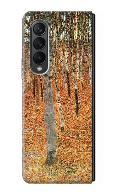 S3380 Gustav Klimt Bouleau Forêt Etui Coque Housse pour Samsung Galaxy Z Fold 3 5G