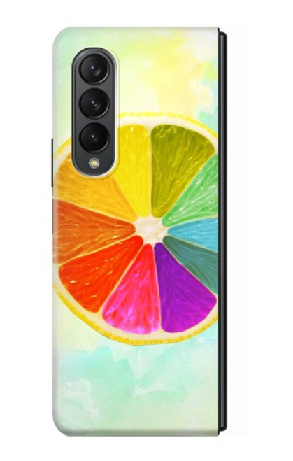 S3493 citron coloré Etui Coque Housse pour Samsung Galaxy Z Fold 3 5G