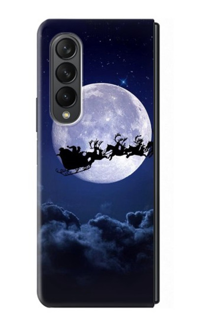 S3508 Noël Père Noël Lune Etui Coque Housse pour Samsung Galaxy Z Fold 3 5G